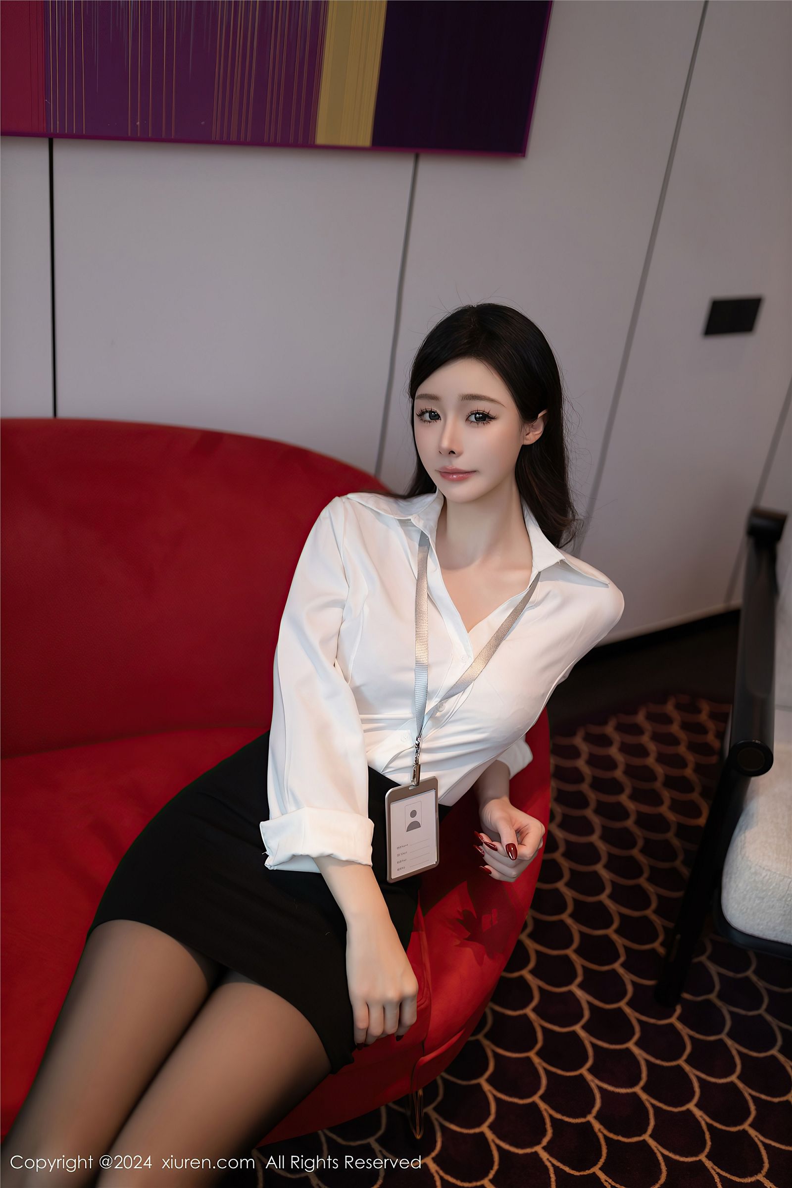 小逗逗性感短裙黑丝写真套图