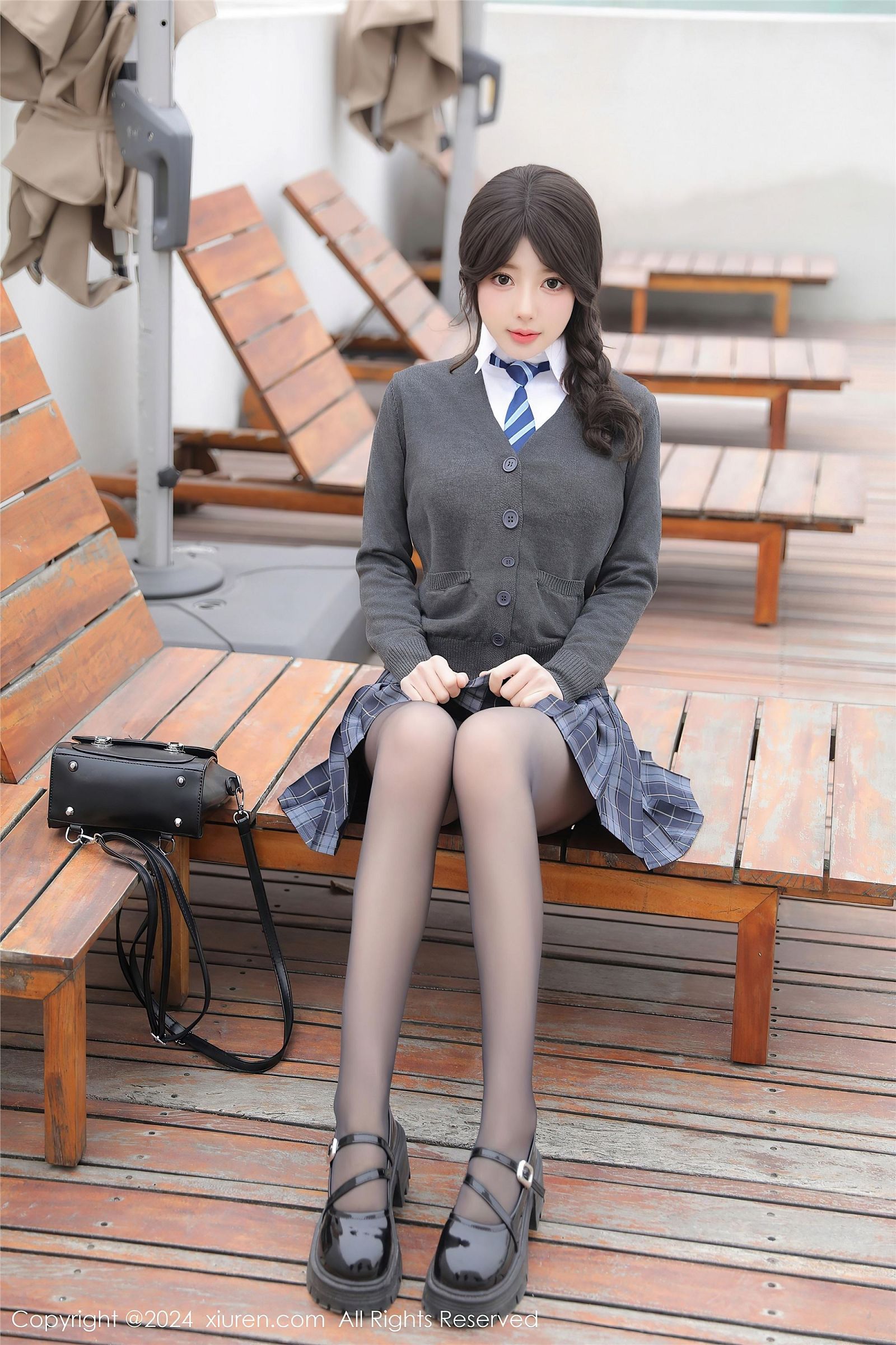 桃妖夭性感制服黑丝写真