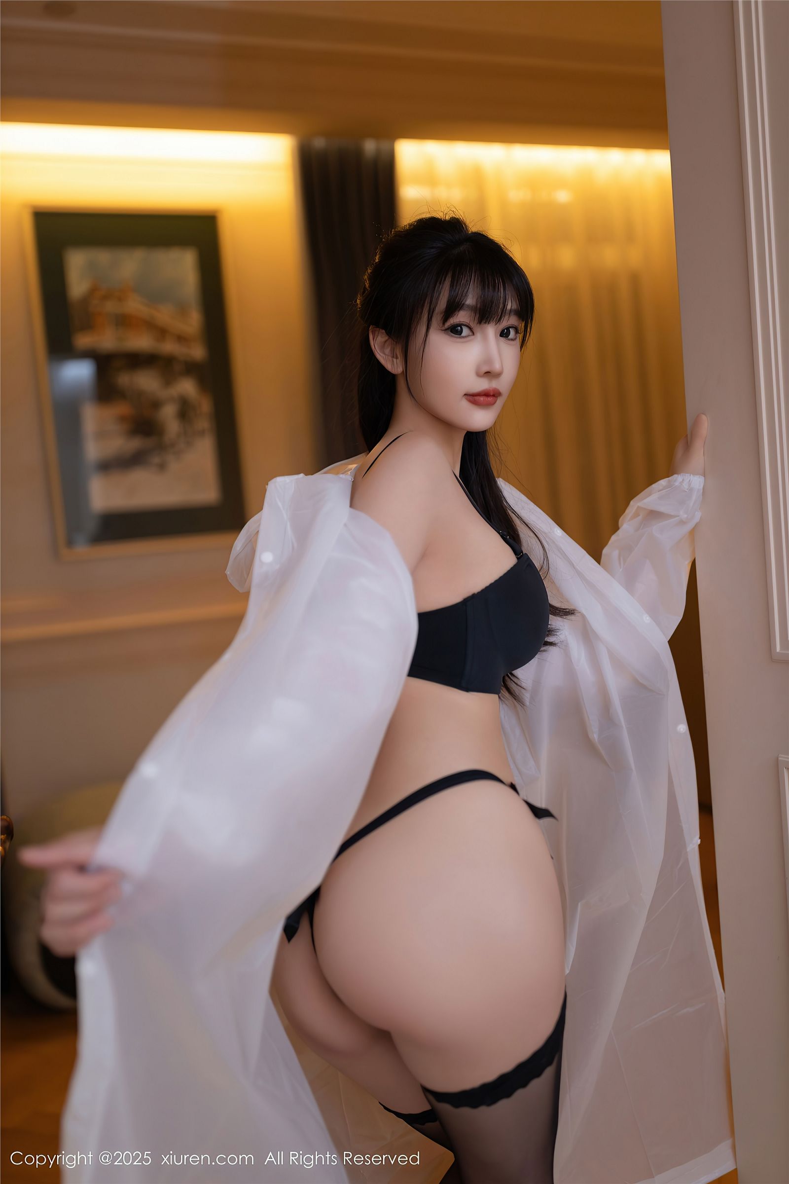 陆萱萱性感黑丝写真套图