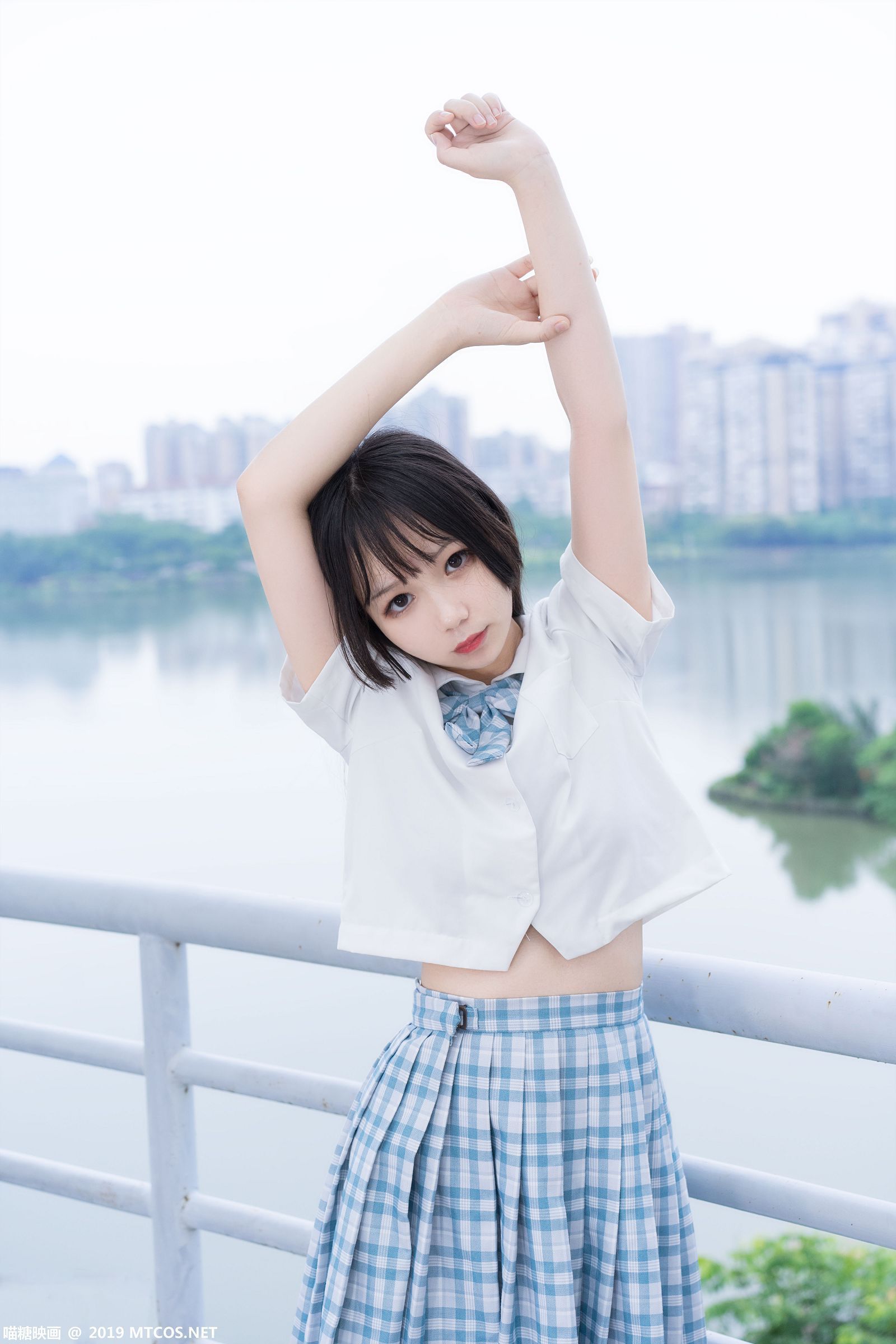 喵糖映画VOL015 半度度度喵 白丝格子裙