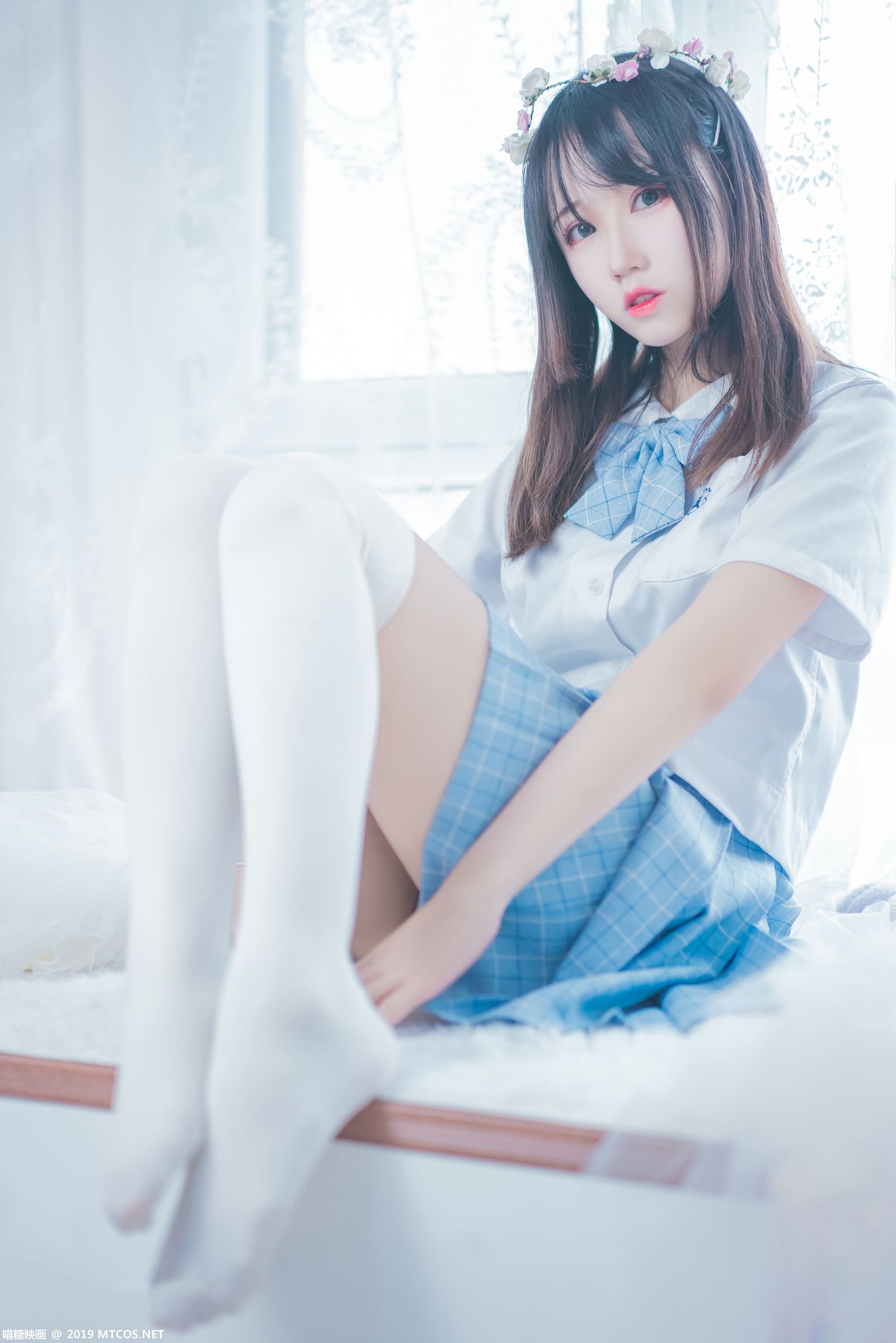 喵糖映画VOL019 蓝白梦幻少女